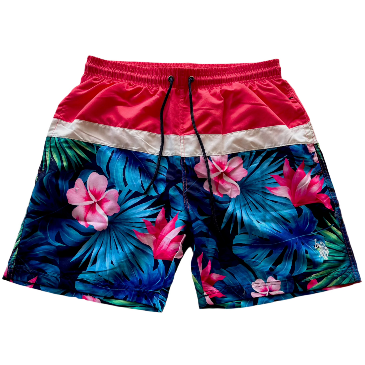 U.S Polo Assn. Men Swim Shorts Tropical Colorblock