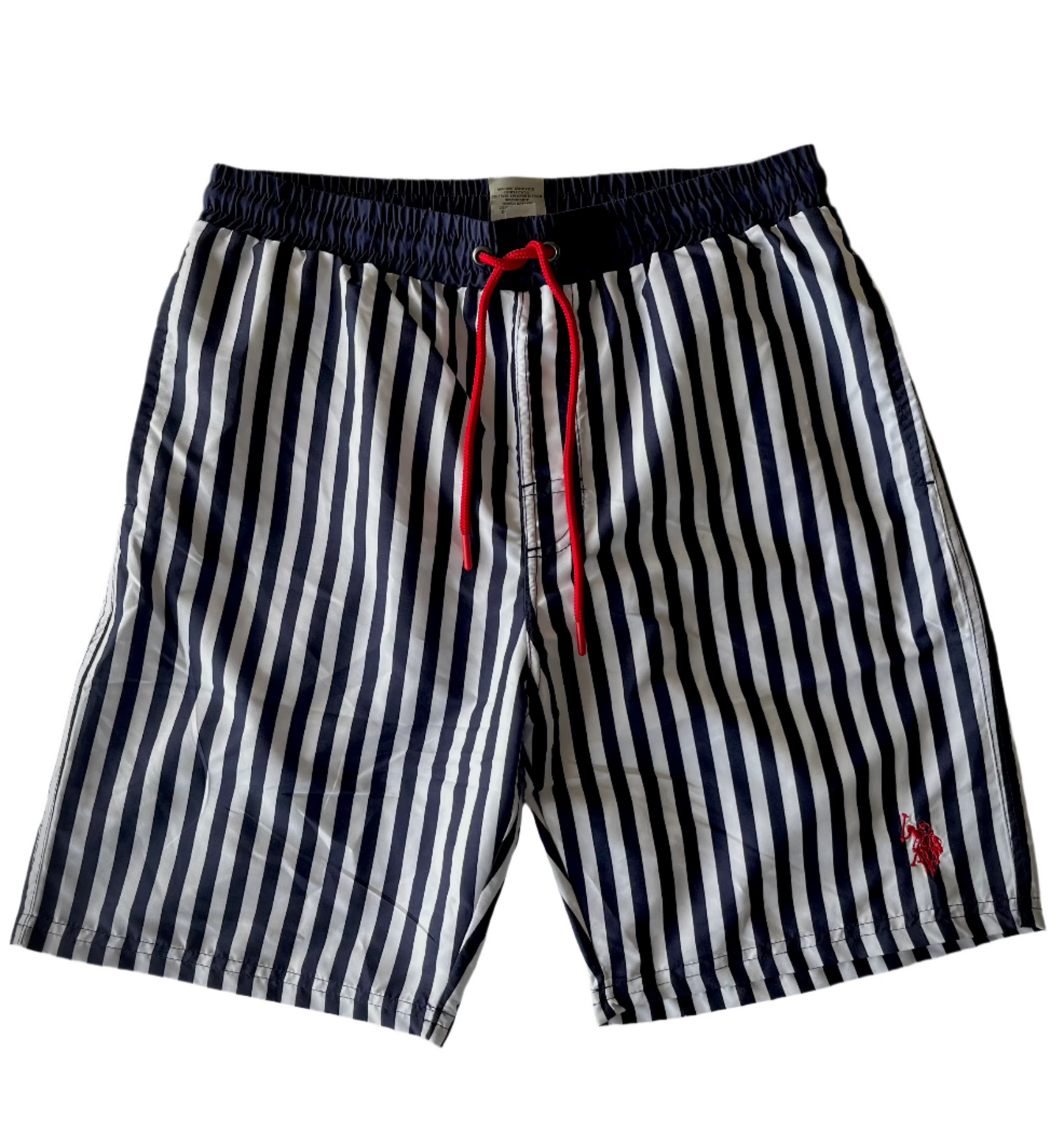 U.S Polo Assn. Men Swim Shorts Striped Navy