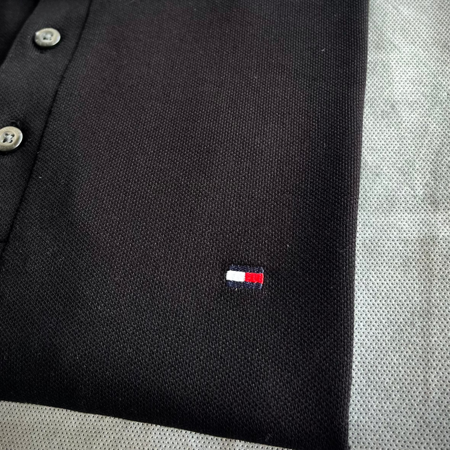 Tommy Hilfiger Polo Shirt 1985 Slim Fit Black