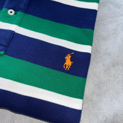 Ralph Lauren Polo Shirt Striped Blue and Green