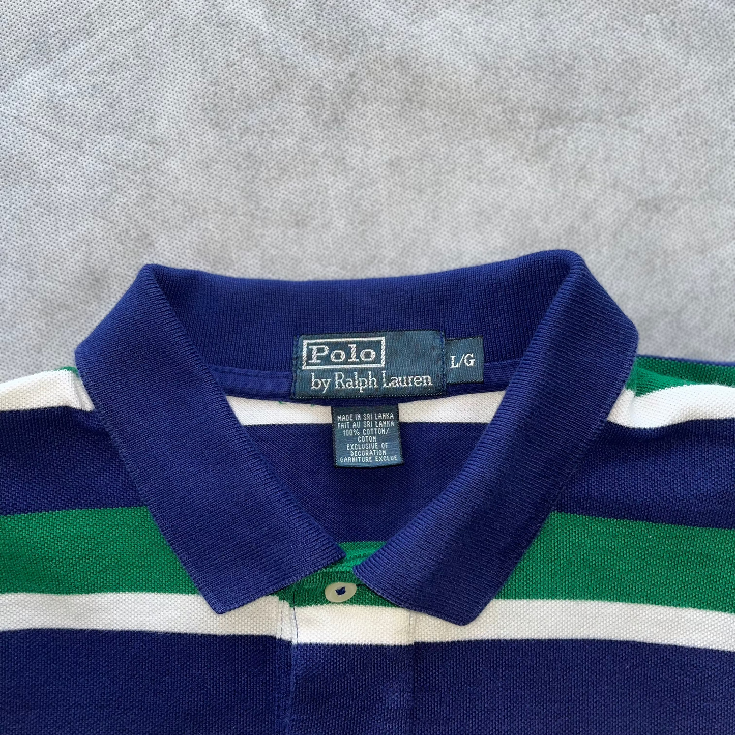 Ralph Lauren Polo Shirt Striped Blue and Green